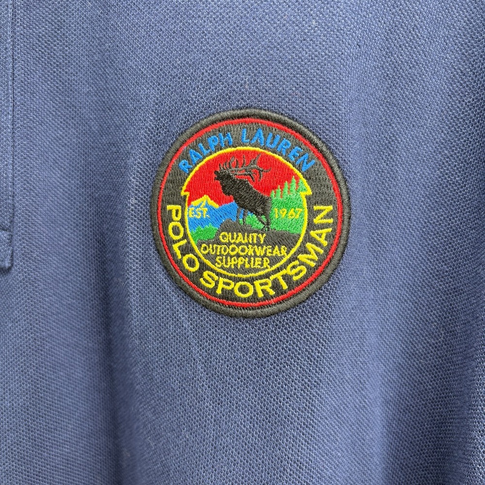 NWT Polo Ralph Lauren Polo Country Sportsman XXL Outdoor Rainbow Collar Navy - Picture 3 of 15